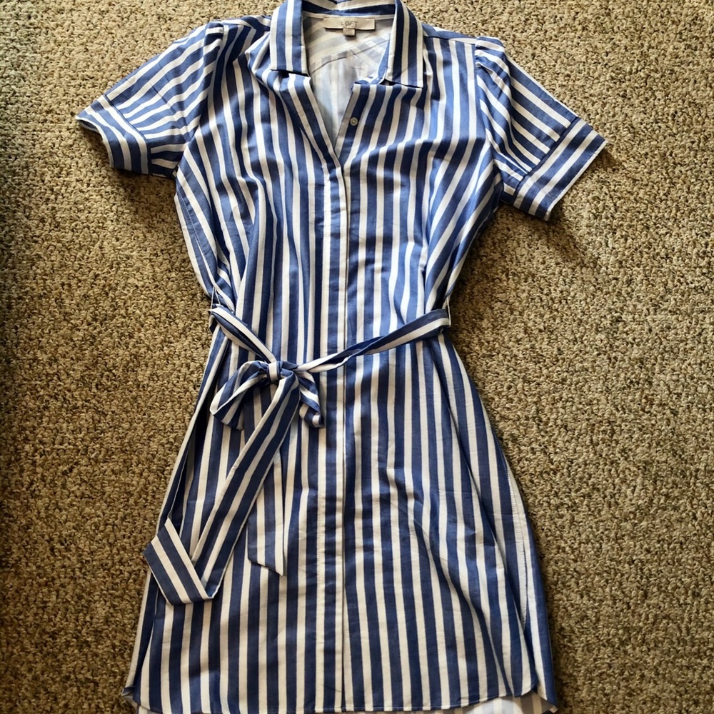 Striped shirt dress